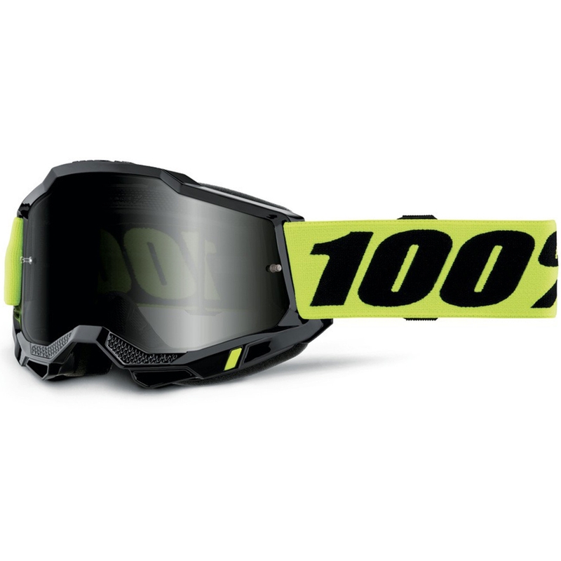 Motocross-lasit 100% Accuri 2 Sand punainen savustetulla pleksillä.