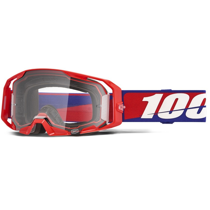 Motocross-lasit 100% ARmatic Best kirkkaalla pleksillä 100% ARmatic Best kirkas pleksi
