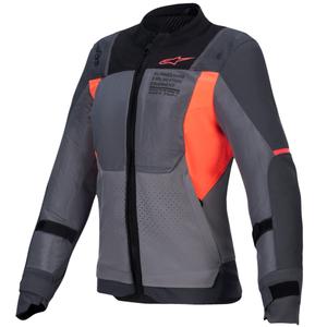 Alpinestars Stella ST-2 Air Naisten moottoripyöräily takki Harmaa-Tummanharmaa-Fluo Coral