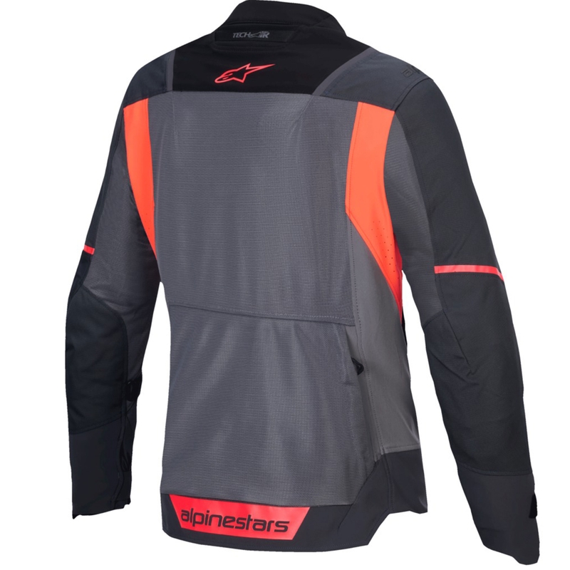 Alpinestars Stella ST-2 Air Naisten moottoripyöräily takki Harmaa-Tummanharmaa-Fluo Coral
