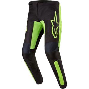 Alpinestars Fluid Lurv Motocross-housut Musta ja Fluokeltainen