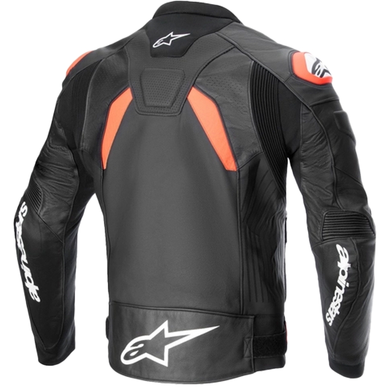 Alpinestars GP plus R 4 Airflow Musta-Fluo Punainen-Valkoinen Nahkainen Moottoripyöräily takki