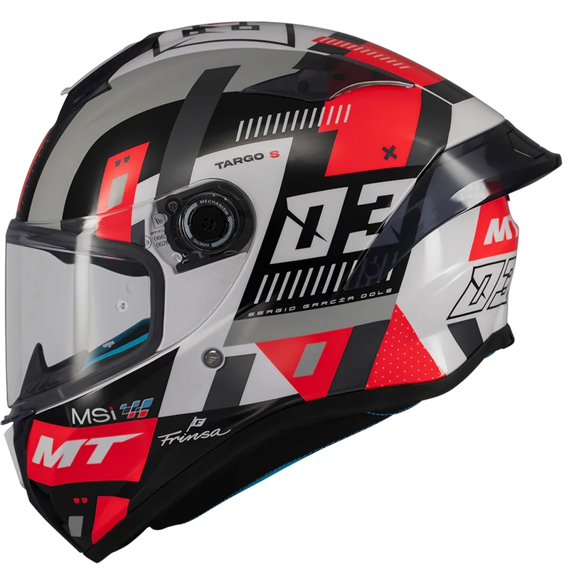 MT Targo S integroitu moottoripyöräilykypärä SERGIO GARCIA musta-harmaa-punainen