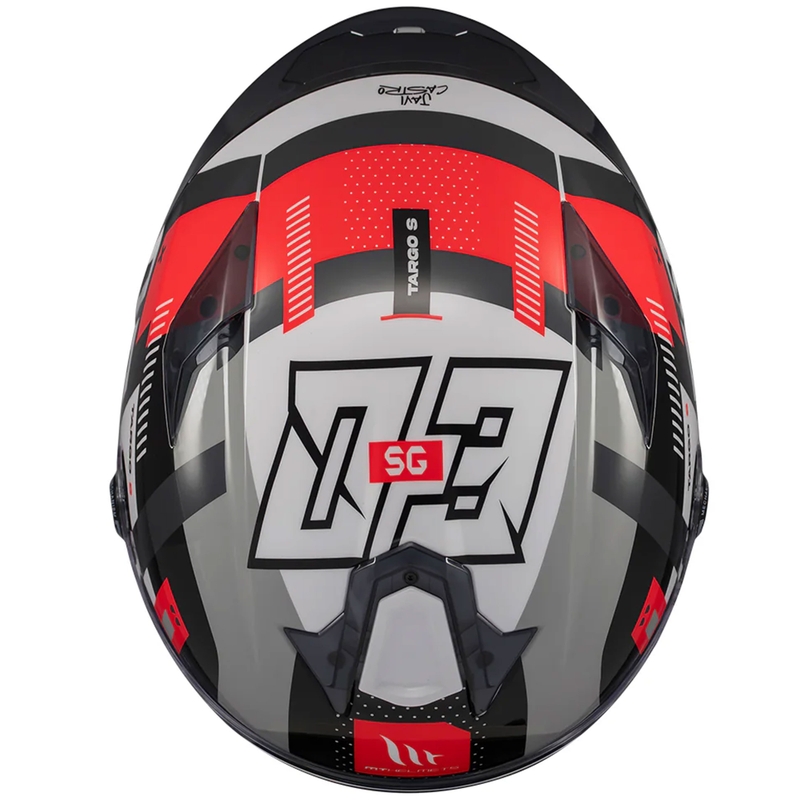 MT Targo S integroitu moottoripyöräilykypärä SERGIO GARCIA musta-harmaa-punainen