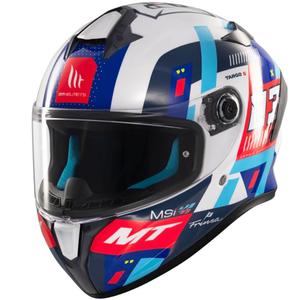 MT Targo S integraalinen moottoripyöräilykypärä SERGIO GARCIA sininen-punainen-valkoinen