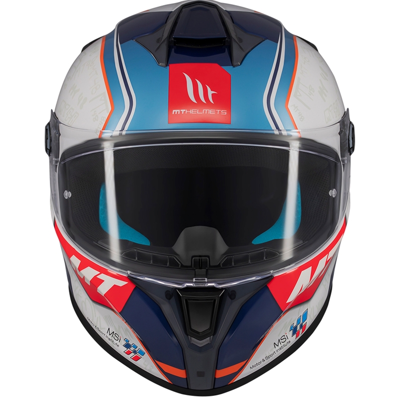 MT Targo S Ortola integroitu moottoripyöräilykypärä sininen ja valkoinen