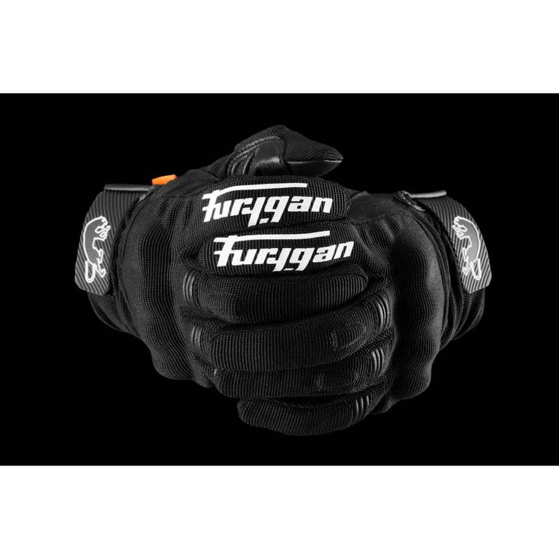 Naisten Furygan Jet Lady D3O® Evo Mustavalkoiset moottoripyöräkäsineet