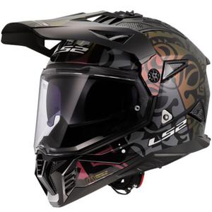 Enduro moottoripyöräilykypärä LS2 MX702 Pioneer II Rangi musta