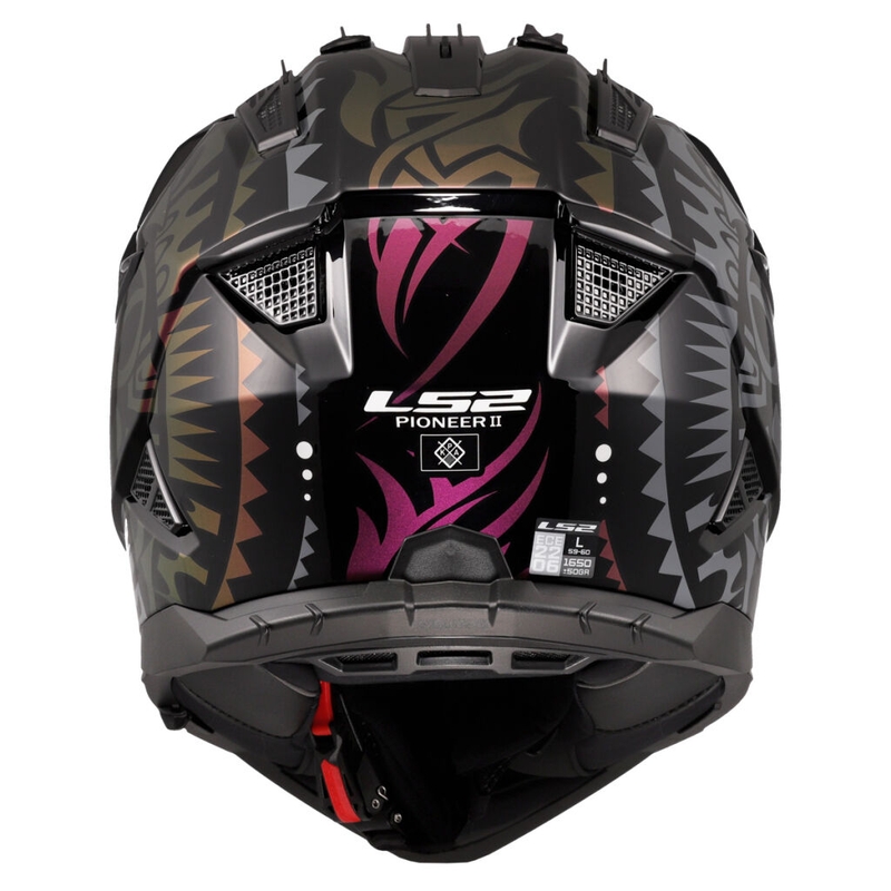 Enduro moottoripyöräilykypärä LS2 MX702 Pioneer II Rangi musta