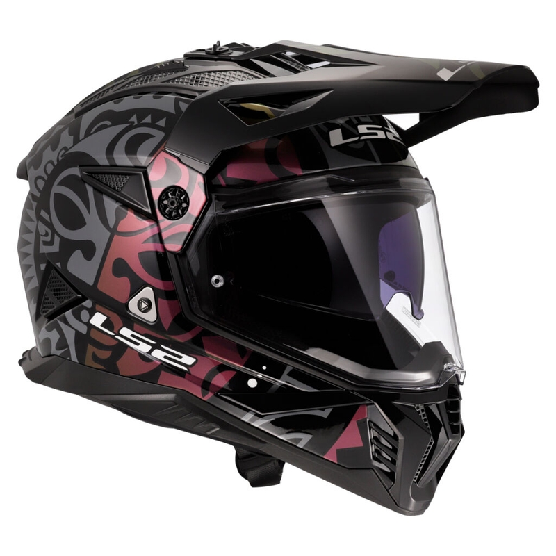 Enduro moottoripyöräilykypärä LS2 MX702 Pioneer II Rangi musta