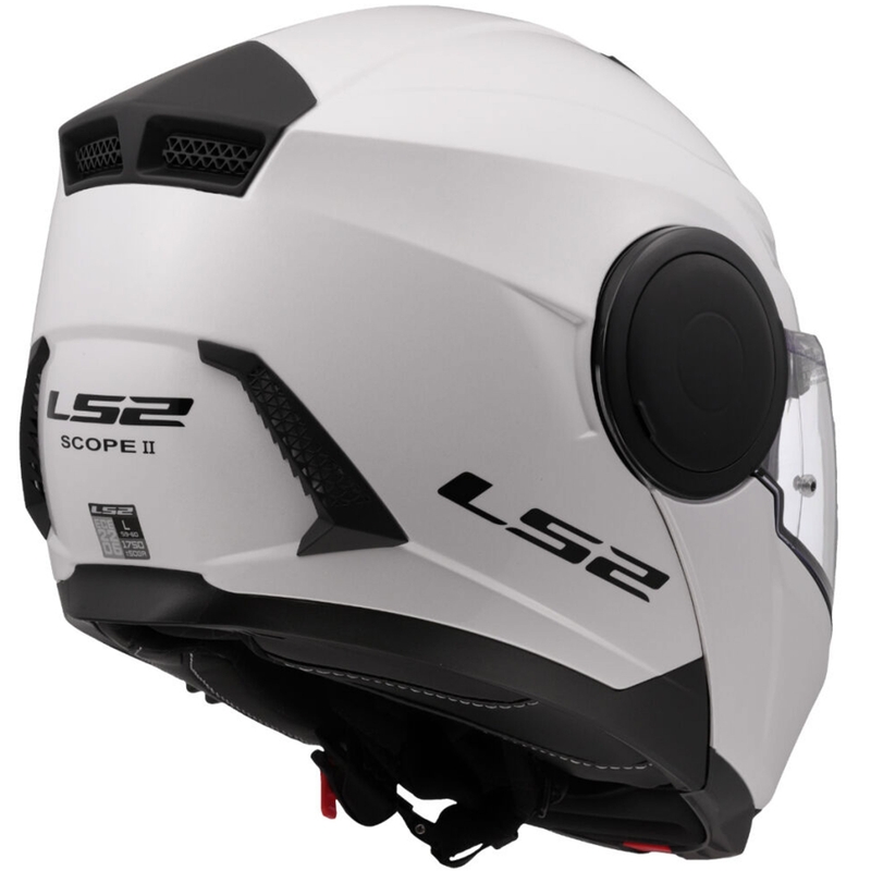 LS2 FF902 Scope II Solid valkoinen flip-up moottoripyöräilykypärä