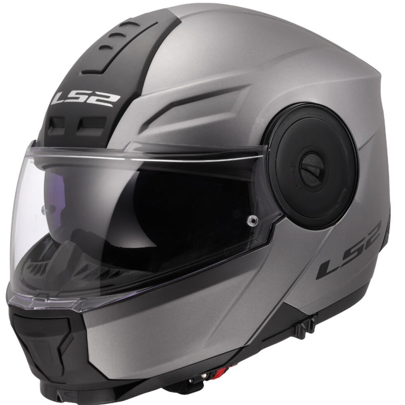 LS2 FF902 Scope II Solid matt titaani flip-up moottoripyöräilykypärä