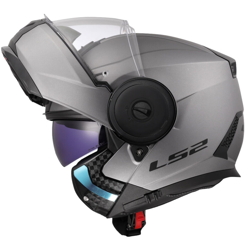 LS2 FF902 Scope II Solid matt titaani flip-up moottoripyöräilykypärä