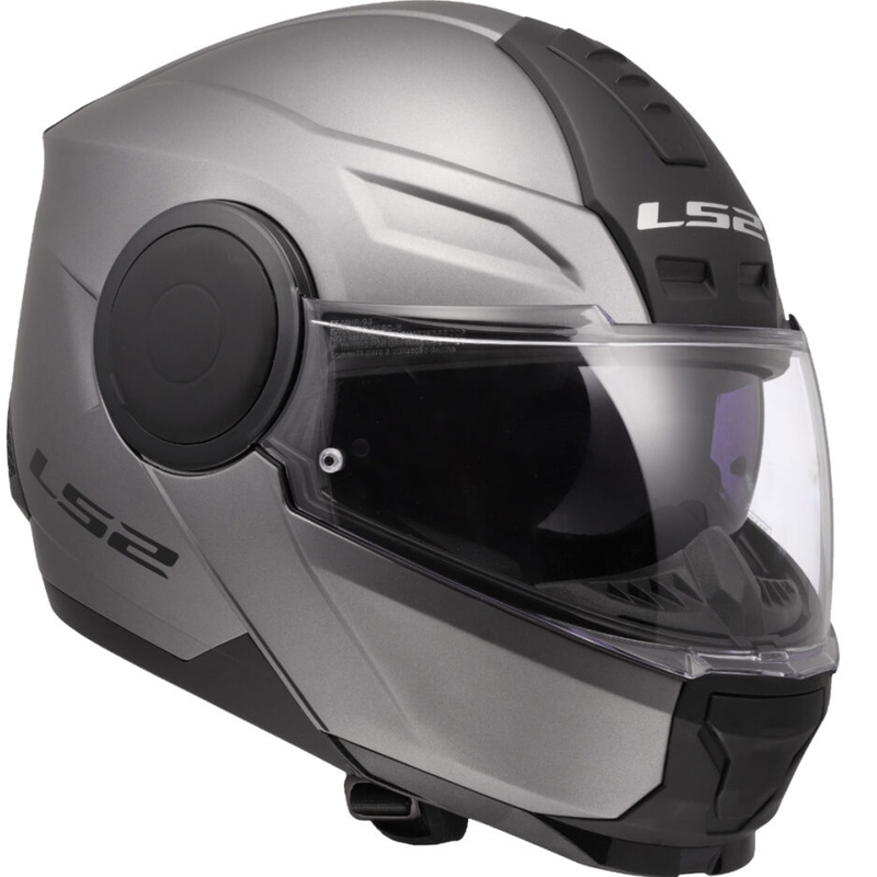 LS2 FF902 Scope II Solid matt titaani flip-up moottoripyöräilykypärä