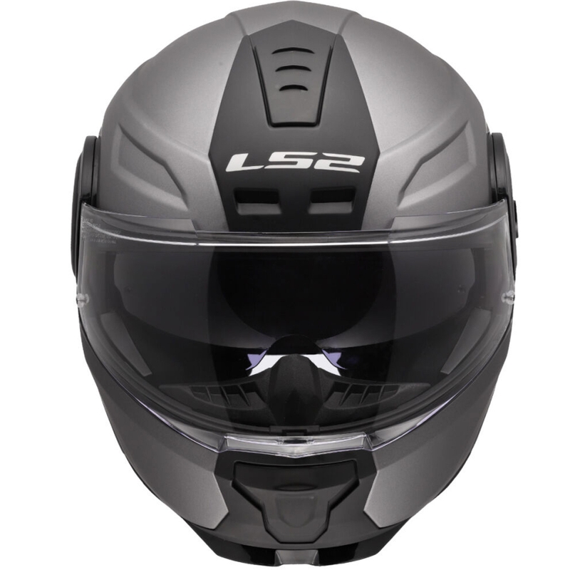 LS2 FF902 Scope II Solid matt titaani flip-up moottoripyöräilykypärä