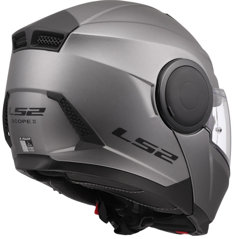 LS2 FF902 Scope II Solid matt titaani flip-up moottoripyöräilykypärä