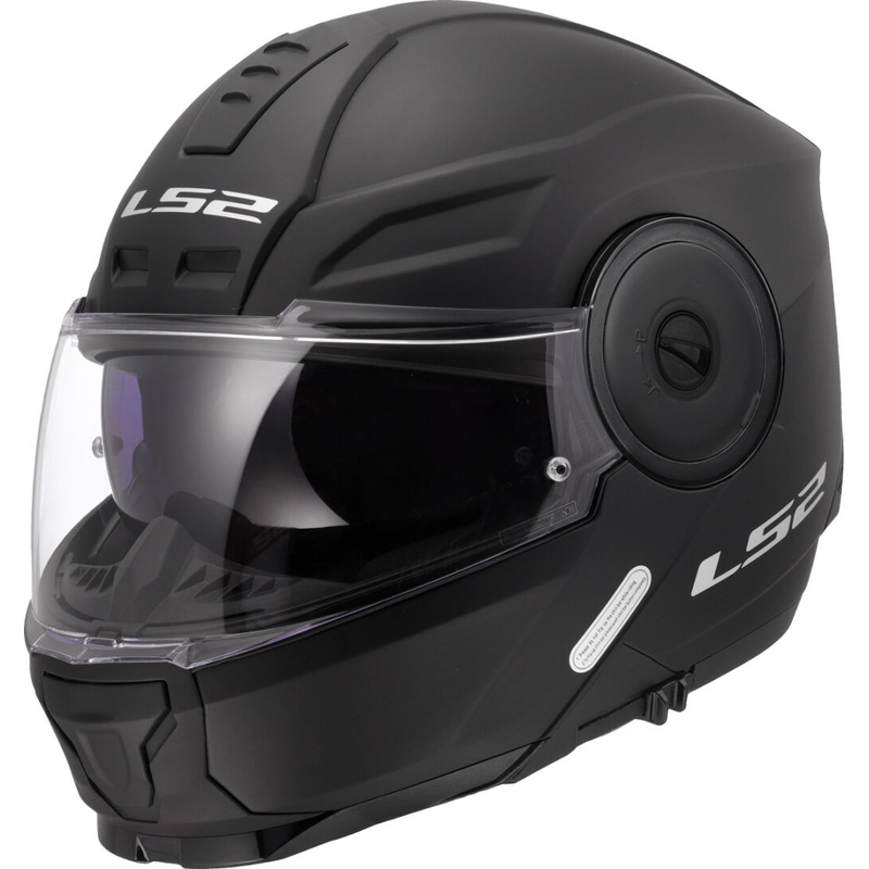 LS2 FF902 Scope II Solid Matte Black Flip-up moottoripyöräilykypärä