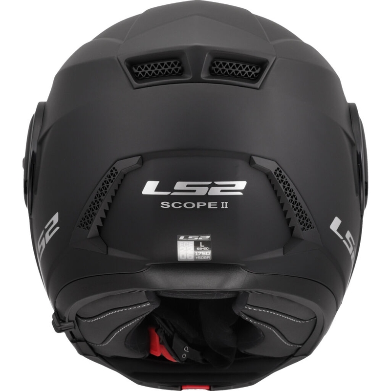 LS2 FF902 Scope II Solid Matte Black Flip-up moottoripyöräilykypärä