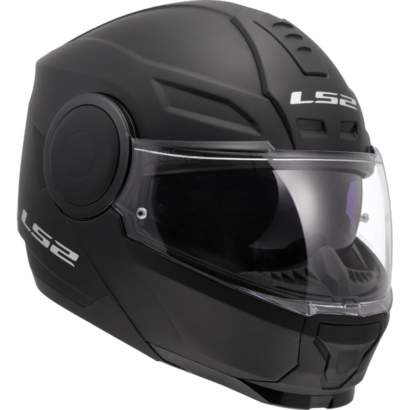 LS2 FF902 Scope II Solid Matte Black Flip-up moottoripyöräilykypärä