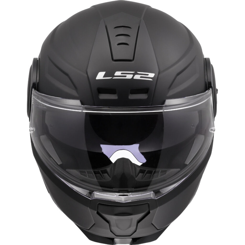 LS2 FF902 Scope II Solid Matte Black Flip-up moottoripyöräilykypärä
