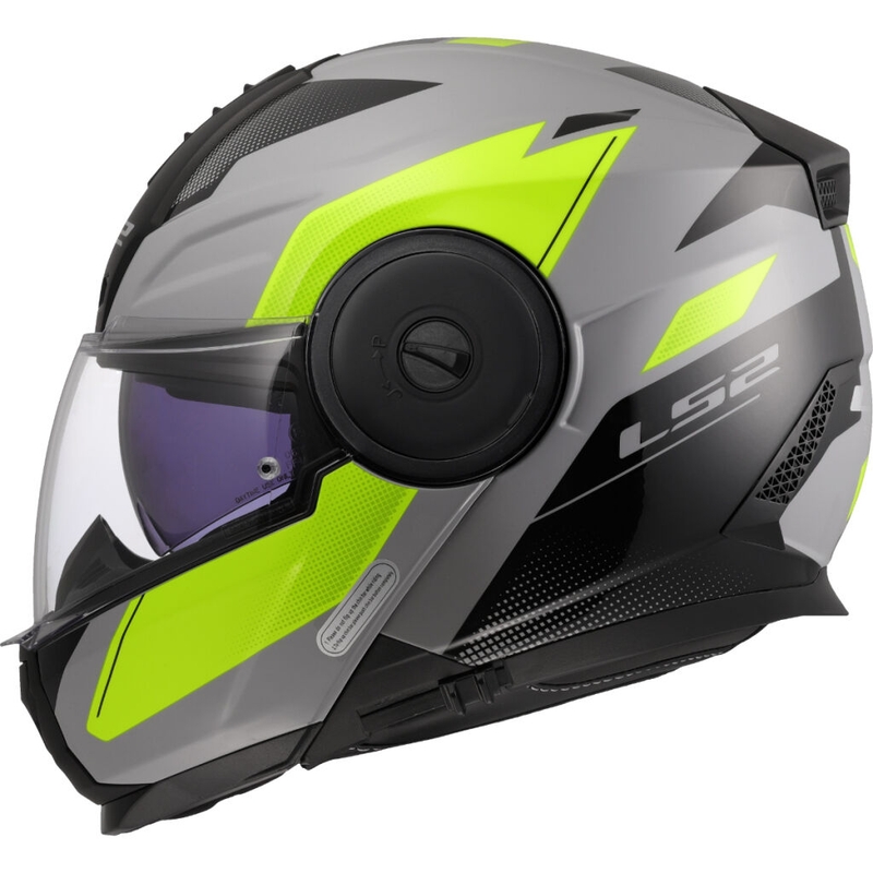 Flip-up moottoripyöräilykypärä LS2 FF902 Scope II Duria harmaa-fluo keltainen