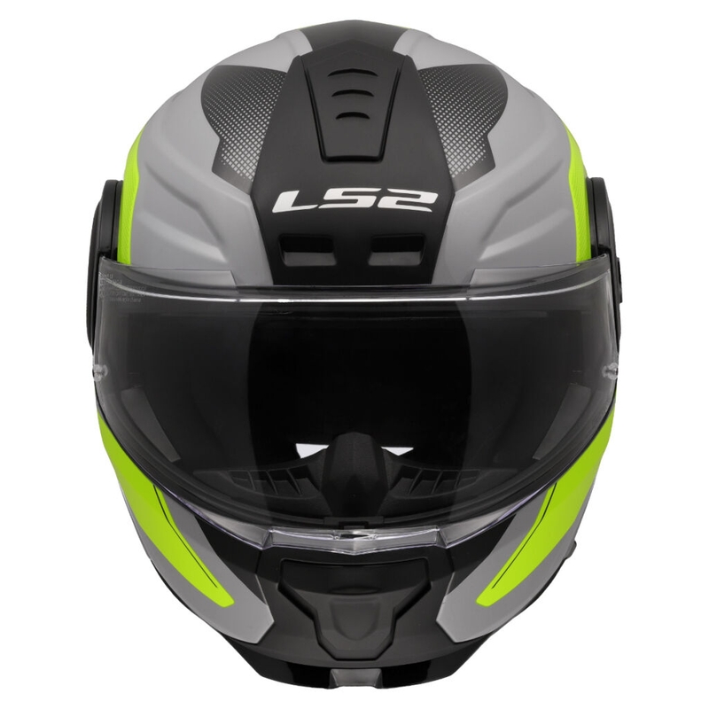 Flip-up moottoripyöräilykypärä LS2 FF902 Scope II Duria harmaa-fluo keltainen