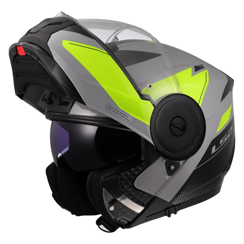 Flip-up moottoripyöräilykypärä LS2 FF902 Scope II Duria harmaa-fluo keltainen