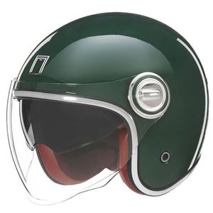 Avoin moottoripyöräilykypärä NOX PREMIUM Heritage vihreä