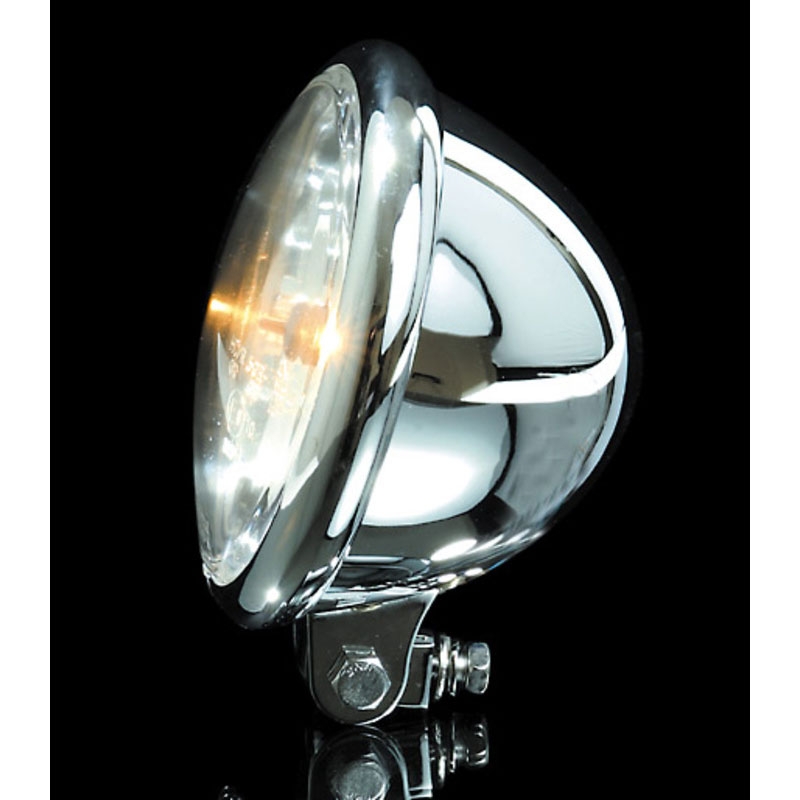 Highsider Smart Bates Style 5 3/4 tuuman ajovalo, jossa on kirkas lasi kromi