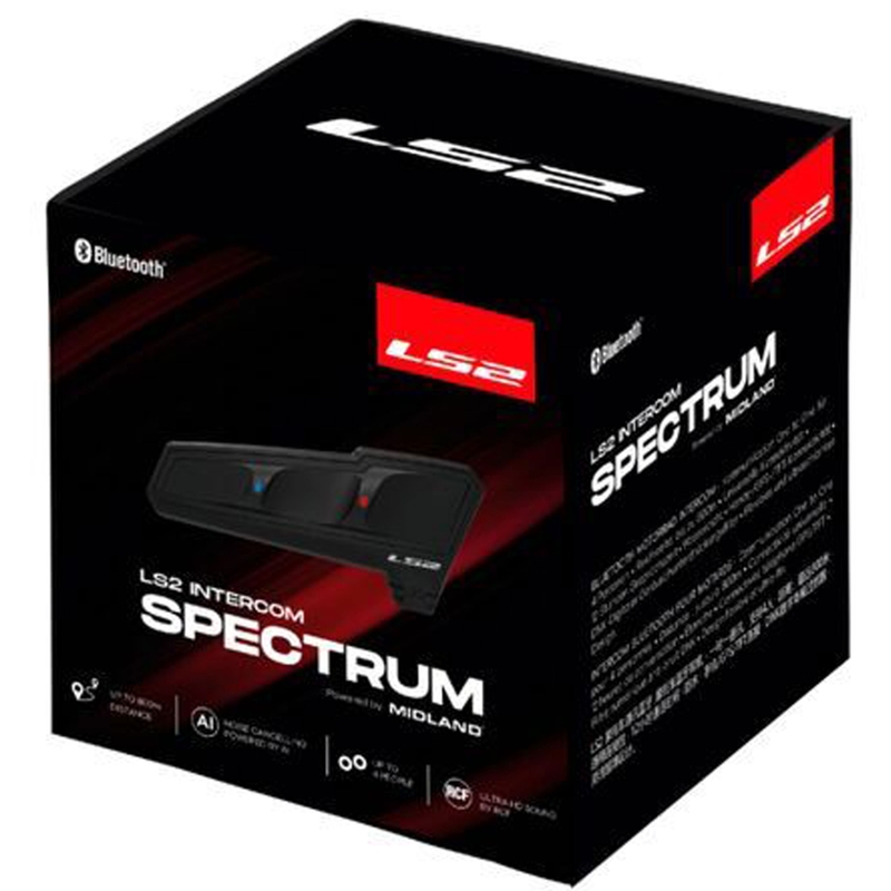 Bluetooth-intercom moottoripyörään LS2 Spectrum musta