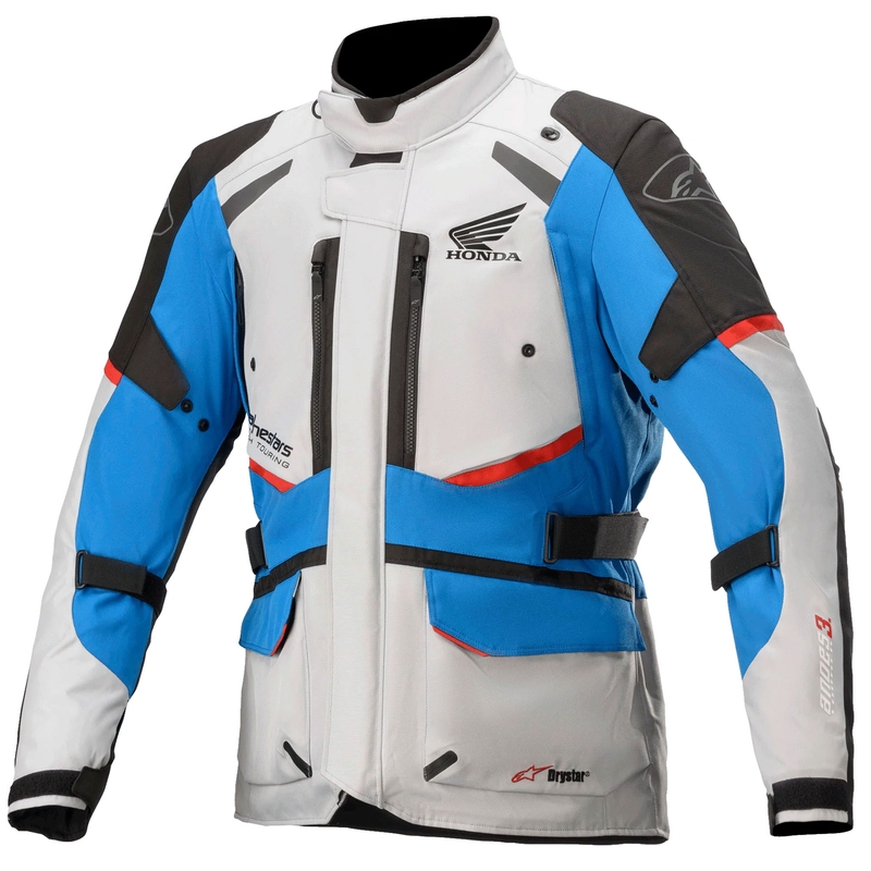 Moottoripyörätakki Alpinestar Andes Drystar Honda harmaa-musta-sininen-punainen