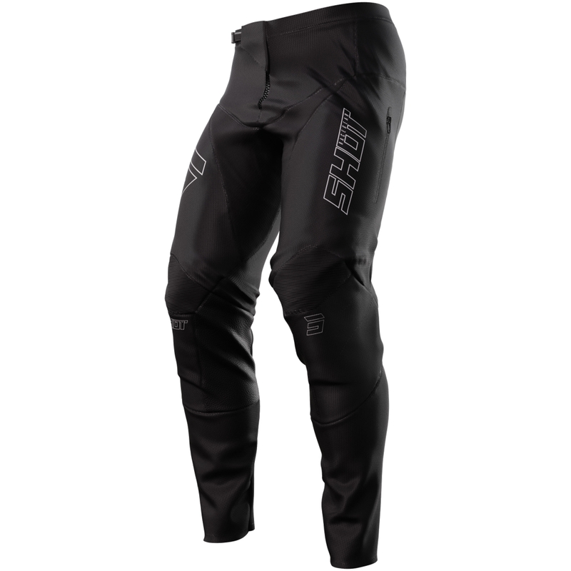 Motocross-housut Shot Contact Zip musta