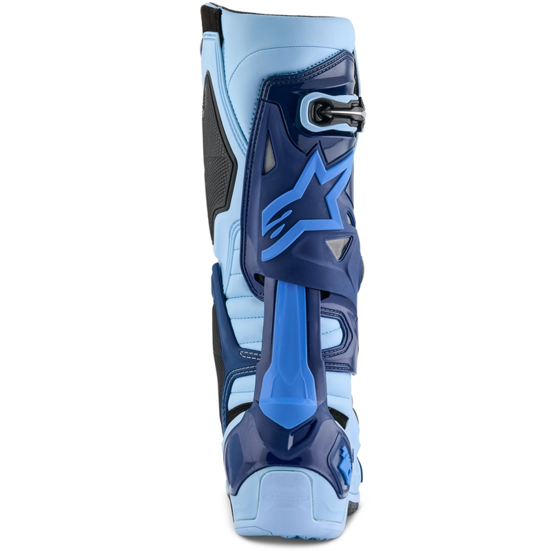 Alpinestars Tech 10 rajoitettu painos Steelers sininen ja vaaleansininen moottoripyörä saappaat