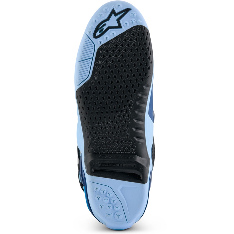 Alpinestars Tech 10 rajoitettu painos Steelers sininen ja vaaleansininen moottoripyörä saappaat