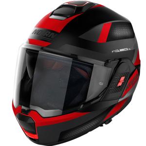 Nolan N120-1 Subway N-COM 22 musta-punainen flip-up moottoripyöräilykypärä