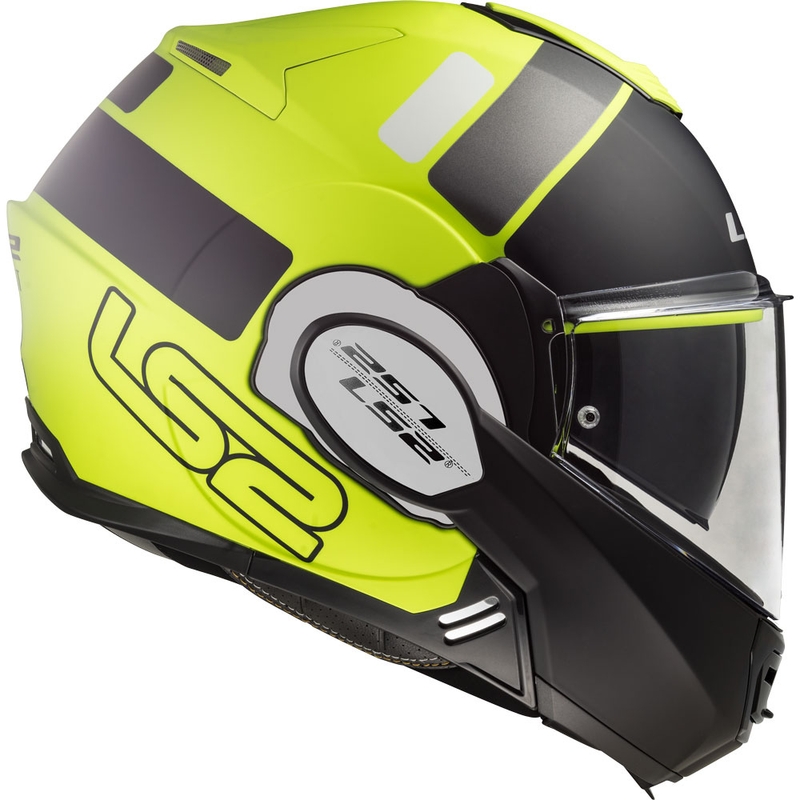 Překlápěcí přilba na motorku LS2 FF399 Valiant Prox černo-fluo žlutá