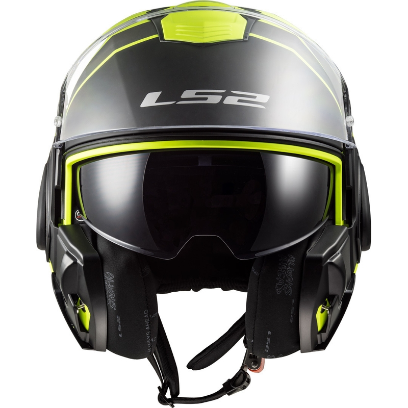 Překlápěcí přilba na motorku LS2 FF399 Valiant Prox černo-fluo žlutá