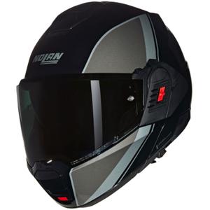 Nolan N120-1 Verniciatura Speciale N-COM 341 musta-harmaa kokoontaitettava moottoripyöräilykypärä.