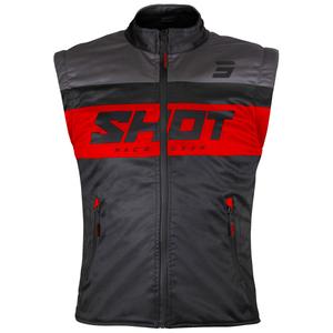 Moottoripyöräliivi Shot Bodywarmer Lite musta-punainen