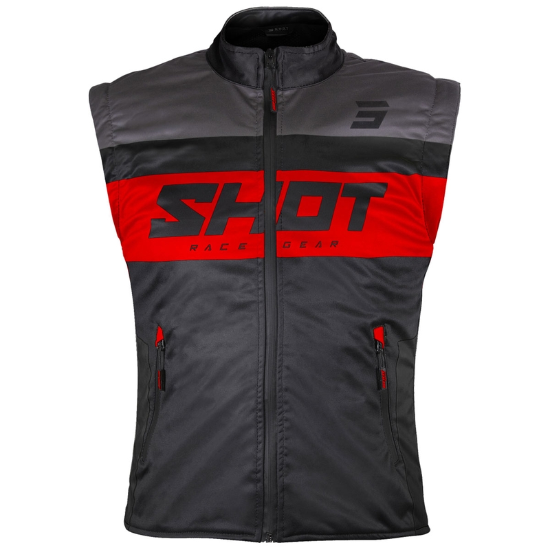 Moottoripyöräliivi Shot Bodywarmer Lite musta-punainen