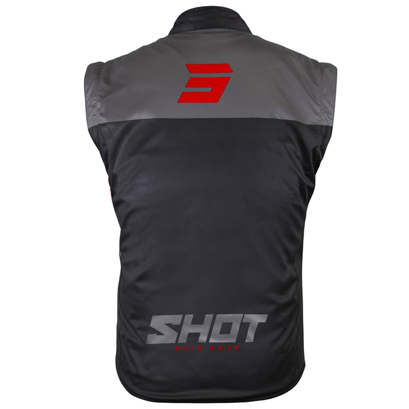 Moottoripyöräliivi Shot Bodywarmer Lite musta-punainen