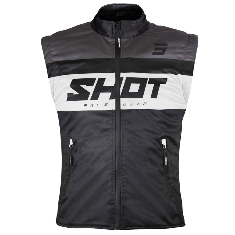 Moottoripyöräliivi Shot Bodywarmer Lite musta ja valkoinen