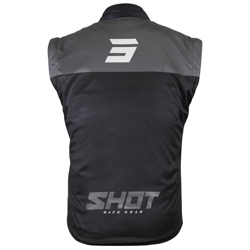 Moottoripyöräliivi Shot Bodywarmer Lite musta ja valkoinen