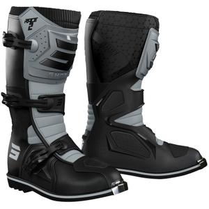 Shot Race 2 mustat ja harmaat moottoripyöräsaappaat