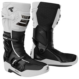 Shot Race 8 valkoinen ja musta moottoripyörä saappaat
