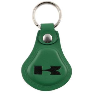 Kawasaki tummanvihreä nahkainen avaimenperä