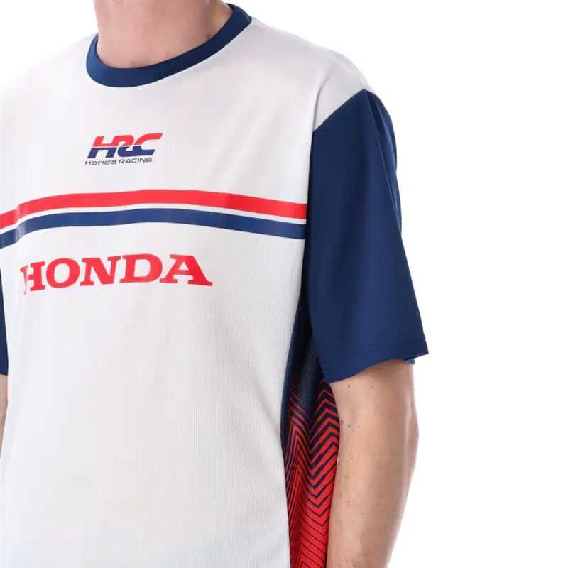 T-paita Honda HRC Tekninen kangas valkoinen