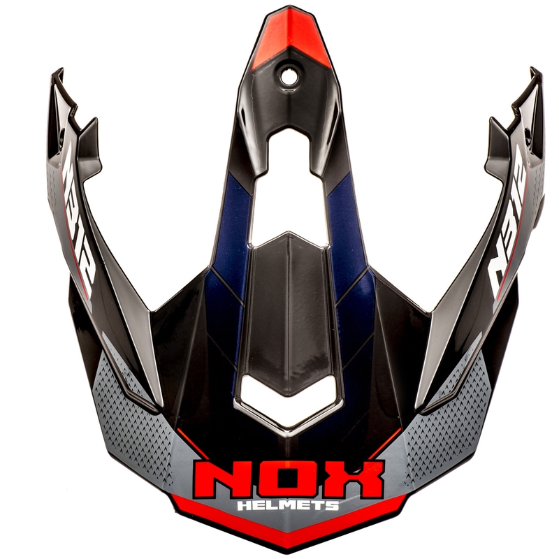Moottoripyöräilykypärän visiiri NOX N312 Vapor musta-sininen-punainen