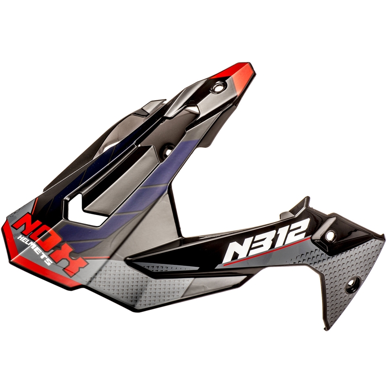 Moottoripyöräilykypärän visiiri NOX N312 Vapor musta-sininen-punainen