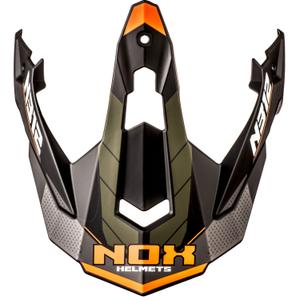 Moottoripyöräilykypärän visiiri NOX N312 Vapor matt khaki-oranssi